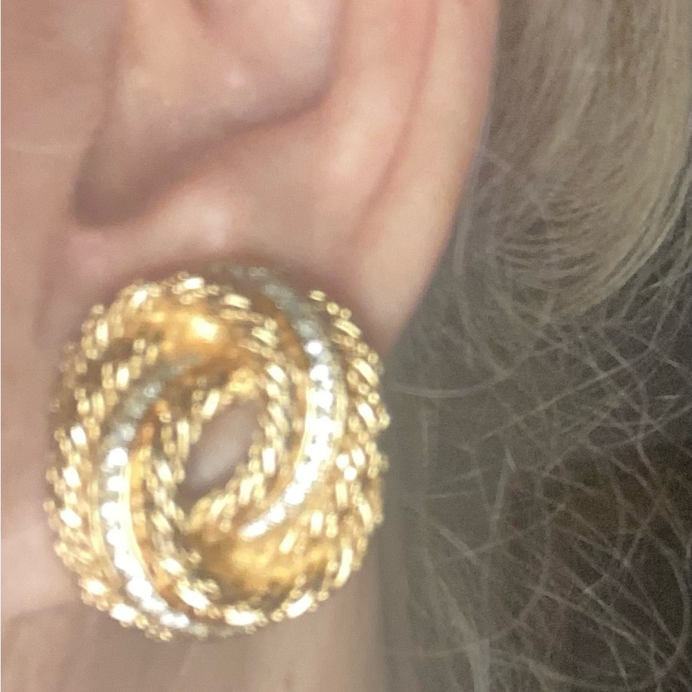 HIGH END STYLISH VINTAGE CLASP EARRINGS